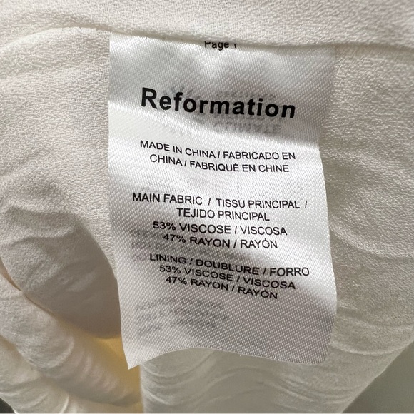 ⚡️⚡️NWT REFORMATION Balsam Dress in Ivory, Size 4 - Picture 13 of 16